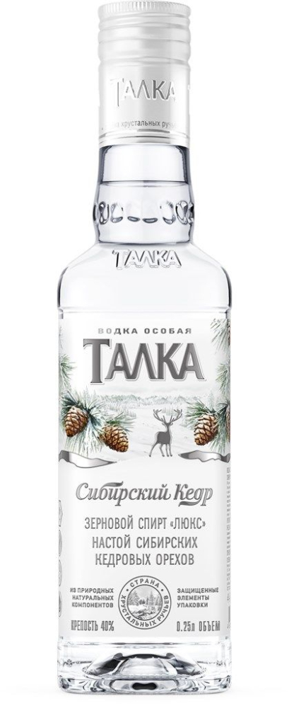 Талка Сибирский Кедр 0,25л Водка Россия