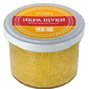 Икра щуки пробойная соленая пастеризованная 113 г ст/б
