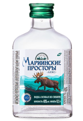 Мариинские просторы люкс 0,1л фл. Водка Россия