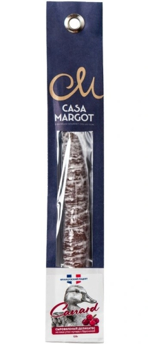 Колбаса полусухая сыровяленая из утки "Фуэт Canard с брусникой" т.м. Casa Margot 120г