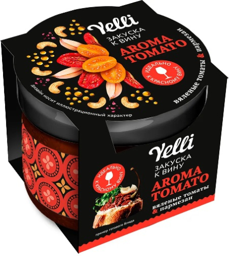 Закуска к вину Yelli "Топпинги для брускетт. Aroma Tomato/Арома Томато" 100г. Россия