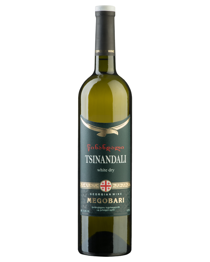 Цинандали белое сухое (Мегобари) 0,75л Вино Грузия