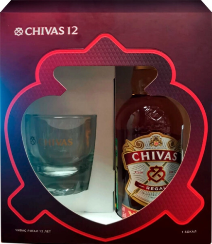 Чивас Ригал 12 лет 0,75л п/уп + стакан. Виски Великобритания 