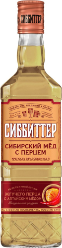 СИББИТТЕР. Сибирский мед с перцем 0,5л Настойка горькая. Россия