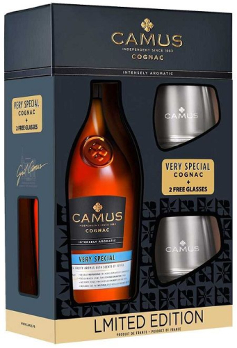 Камю Вери Спешл 0,7л п/у + 2 бокала. Коньяк Франция