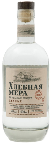 Хлебная мера ржаная 0,5л. Водка Россия