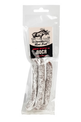 Колбаски сыровяленные категории А "Mini Fuet колбаски Охота из лося" 80г
