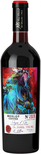 Крэн Д Ор Мерло Коффи 0,75л красное п/сухое. Вино Франция