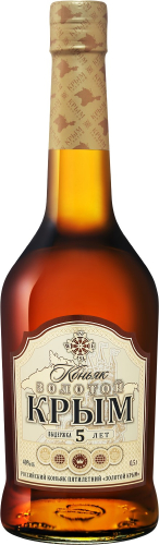 Российский пятилетний &quot;Золотой Крым&quot; 0,5л. Коньяк Россия