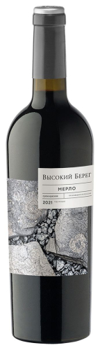 Высокий Берег Мерло. 0.75л красное сухое Вино. Россия