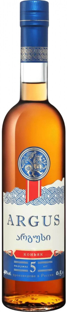 Аргус пятилетний 0,5л Коньяк ООО &quot;КВКЗ&quot;. Россия