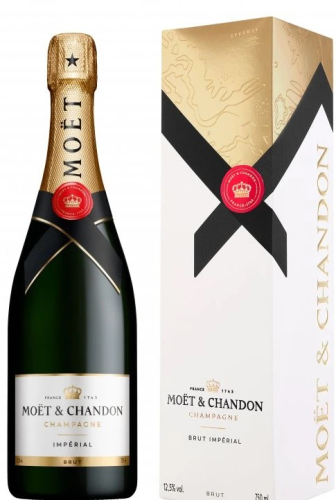 Моэт и Шандон Империал Брют белое 0,75л п/уп. Вино игристое выдержанное Франция