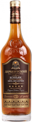 Российский коньяк Пять звездочек 40% 0,5л (премиум). /ДВКК/ Коньяк Россия