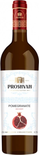 Прошян.Гранатовое полусладкое 0,75л. Плодовая алкогольная продукция Армения