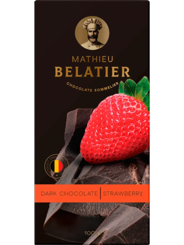 Шоколад горький Mathieu Belatier клубника 100 г