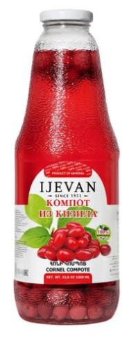 Компот из Кизила т.м. Иджеван 1,0 л. Армения