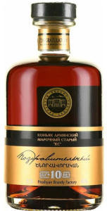 Поздравительный КС выдержка 10 лет 40% 0,5л. Коньяк Армения