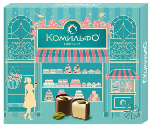 Комильфо шок. конфеты с Фисташкой. 116г