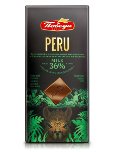 Шоколад Молочный Перу 36% какао 90г Победа