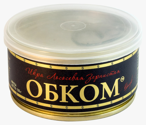 Икра лососевая зернистая (горбуша) Обкомовская 125 г ж/б