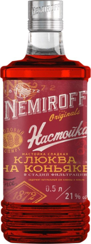 Немирофф Клюква на коньяке 0,5л Настойка Россия