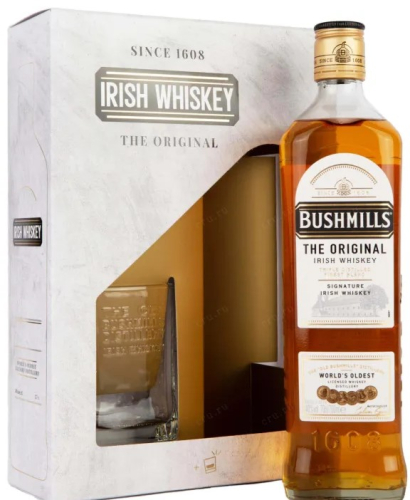 Бушмилс Ориджинал 0,7 л п/уп + 1 стакан. Виски Ирландия