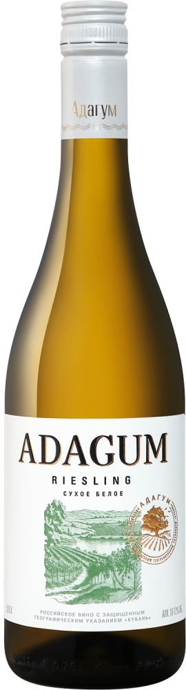 Рислинг. Адагум белое сухое 0,75л (Олимп). Вино Россия  