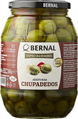 Оливки CHUPADEDOS, BERNAL  с/к 950г (600г)