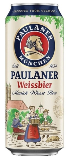 Пиво Пауланер Вайссбир светлое нефил. 0,5л ж/б. Германия