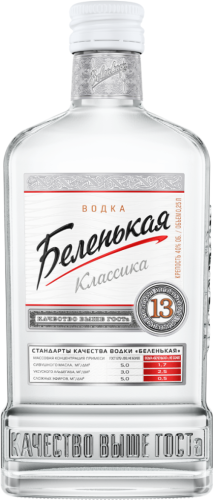 Беленькая 0,25л 40% Водка Россия