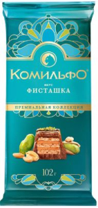 Комильфо молоч. и бел. шок. со вкусом фисташки 102гх13